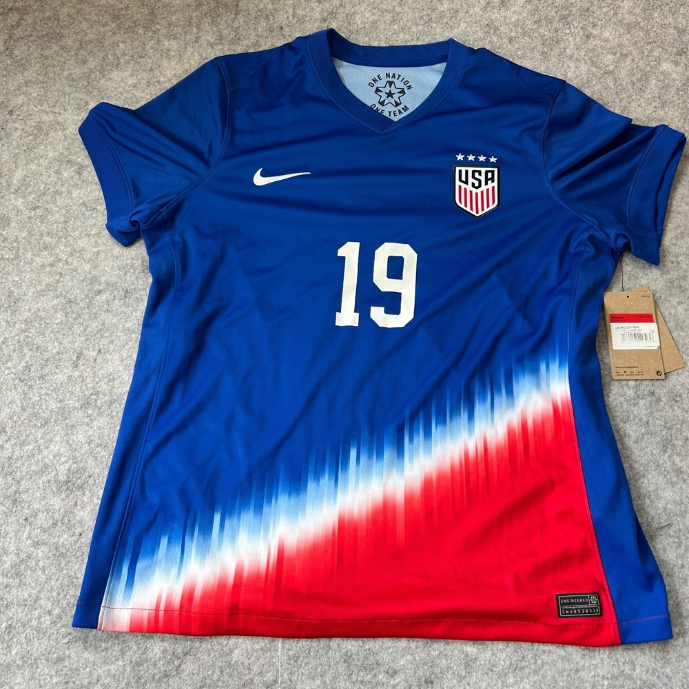 Nike USWNT Crystal Dunn #19 Away Jersey Blue USA Soccer Dri-FIT Women's Large - Picture 5 of 10